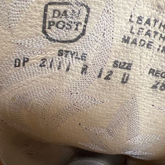 Vintage Dan Post Men’s Brown Leather Western Cowboy Boots Size US 12 D main image 10
